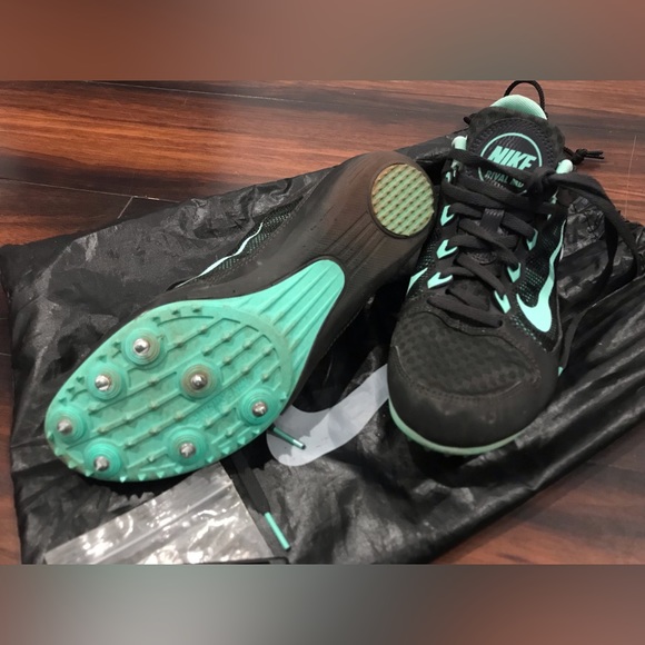 Nike Rival MD Dark Charcoal & Sea Foam Track Spikes w/ Tool + Extra Spikes - 9 - Picture 6 of 13